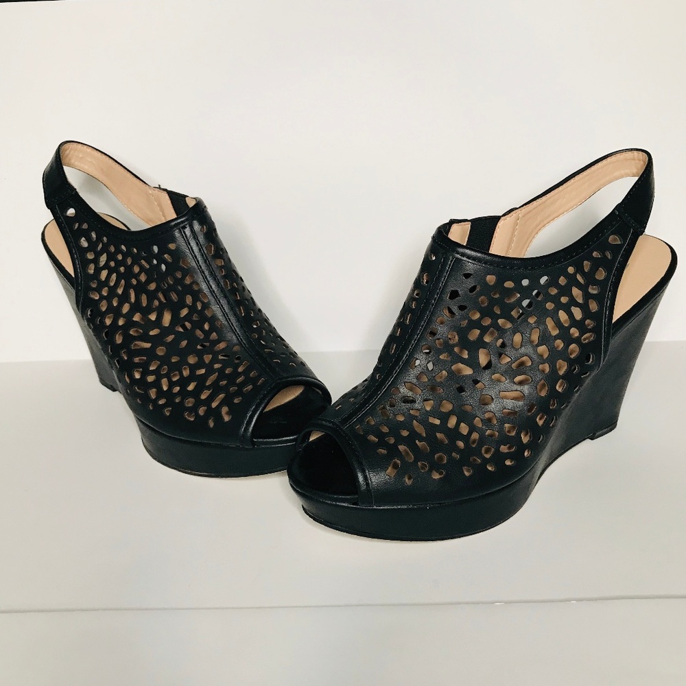 Women's Black Wedges Size 8.5